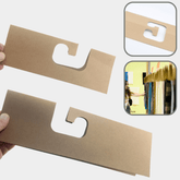 20 Cardboard Neutral Fabric Hangers Natural Colour available in 30x10cm or 22x8cm - ACCESSOIRES LEDUC BV